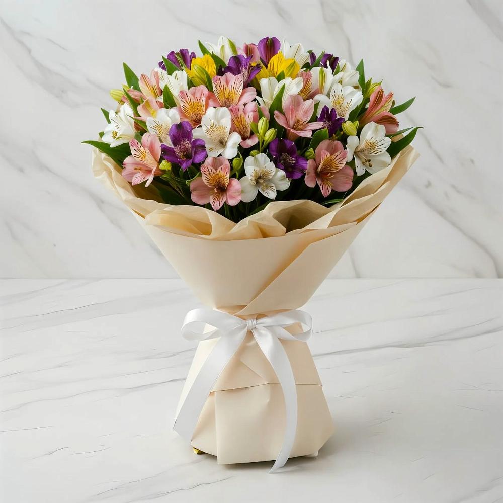 Букет цветов из: Альстромерии в Первомайском Ставропольского края