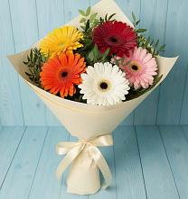 Букет цветов из:  Герберы #REPLACE_PRED# Первомайском Ставропольского края