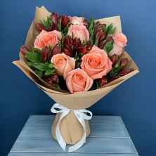 Букет цветов из:  Розы и Альстромерии в Первомайском Ставропольского края