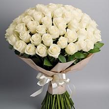 Букет 101 беля роза Белоснежка в Первомайском Ставропольского края