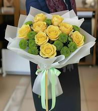 Букет цветов из:  Хризантемы и Розы в Первомайском Ставропольского края