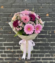 Букет цветов из:  Герберы и Хризантемы в Первомайском Ставропольского края