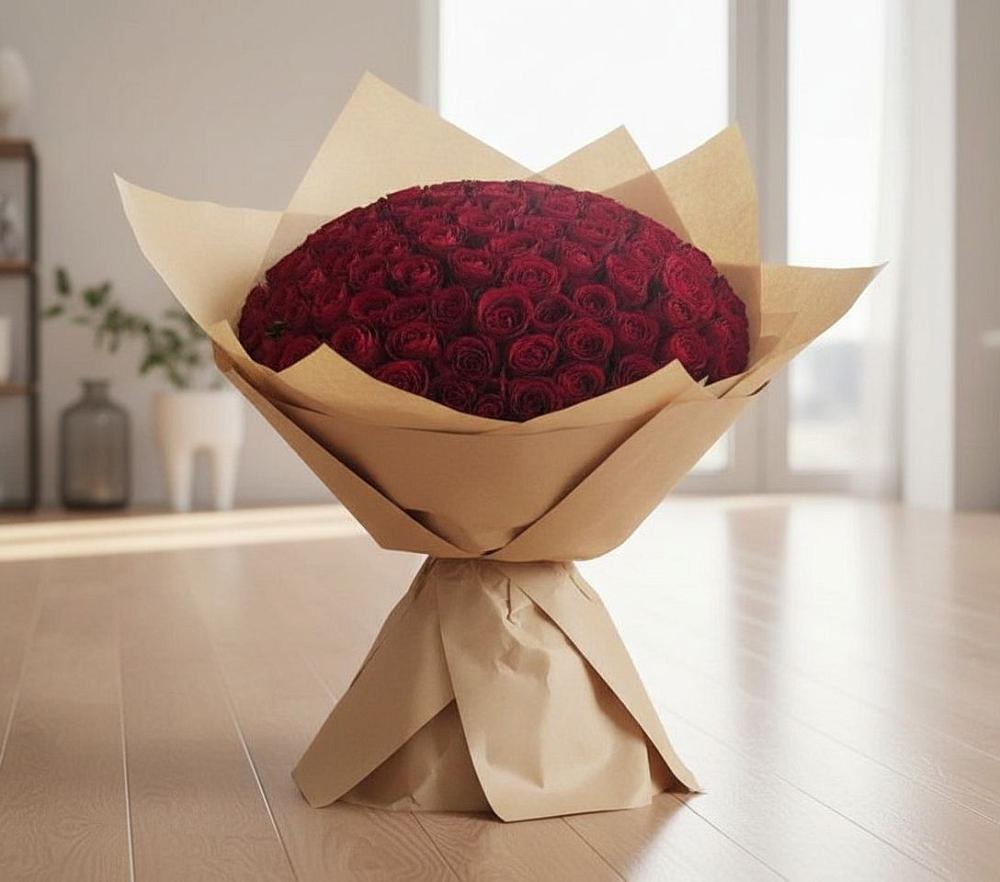 Букет 101 Красная роза в Первомайском Ставропольского края