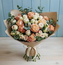 Букет цветов из:  Альстромерии и Розы в Первомайском Ставропольского края